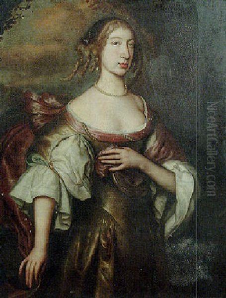 Portrait Of Mrs. Hammond Oil Painting by Adriaen Hanneman