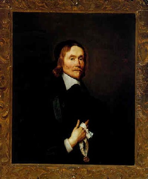 Portrait Of The Rev. Dr. Richard Steward Oil Painting by Adriaen Hanneman