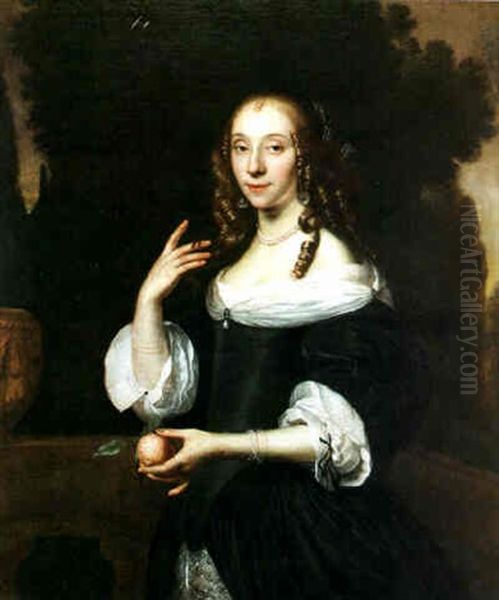 Portrait Of A Lady (dorthea, Countess Of Sutherland?) Oil Painting by Adriaen Hanneman