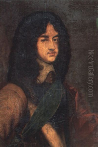 Portrait Of Charles, Prince Of Wales, Later King Charles Ii Oil Painting by Adriaen Hanneman