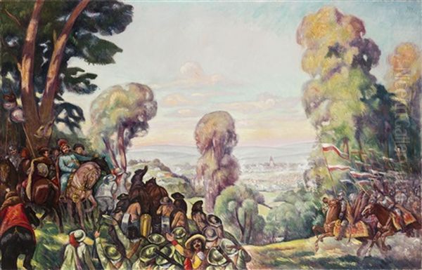 The Relief Of Vienna Oil Painting by Adam Hannytkiewicz