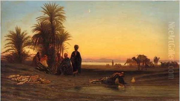 Evening Rest By The Nile by Theodore Charles Balke