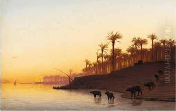 Evening On The Nile by Theodore Charles Balke