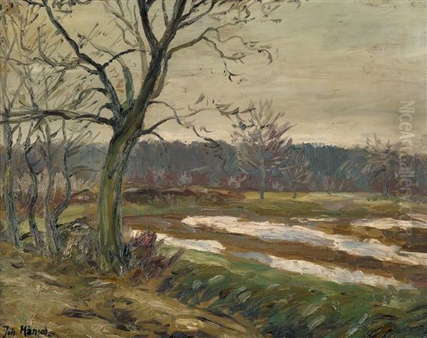 Markische Landschaft Oil Painting by Johannes Haensch