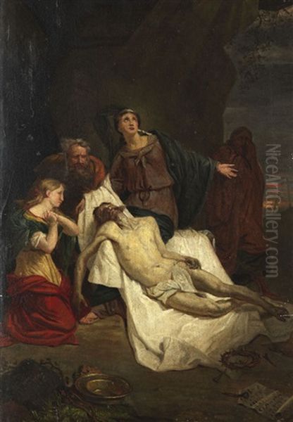 Beweinung Christi (studie) Oil Painting by Pieter van Hanselaer