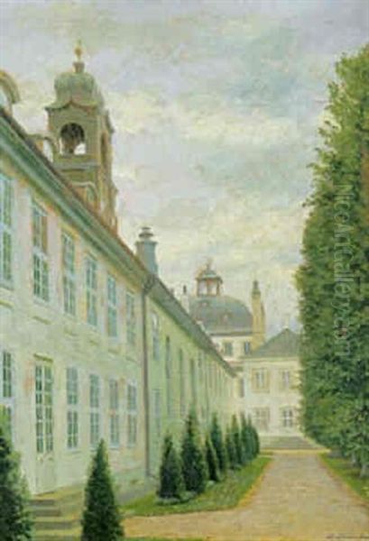 Fra Kavalerflojen Pa Fredensborg Slot Oil Painting by Adolf Heinrich Claus Hansen