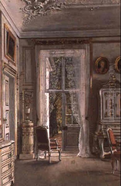 Frederiksborg Oil Painting by Adolf Heinrich Claus Hansen