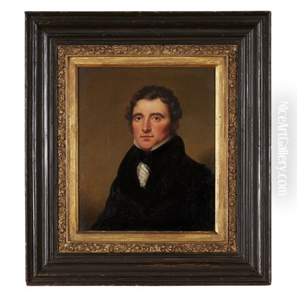 Portrait Of A Gentleman Oil Painting by Constantin (Carl Christian Constantin) Hansen