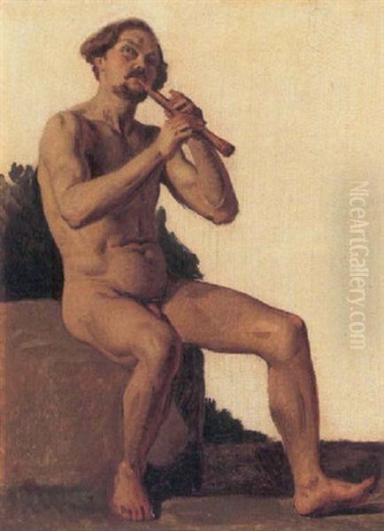 Marsyas Oil Painting by Constantin (Carl Christian Constantin) Hansen