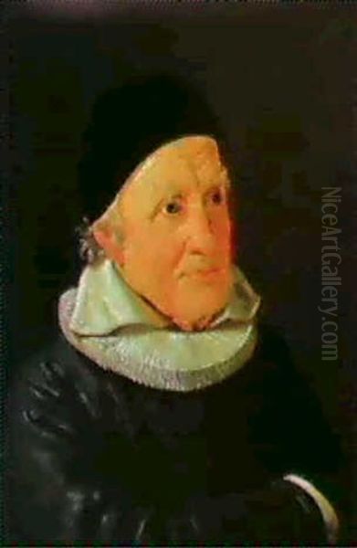 Portraet Af Pastor Jens Bindesboll. (1756-1830) Praest      I Ledoje Oil Painting by Constantin (Carl Christian Constantin) Hansen