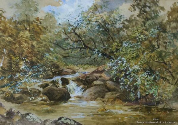 Bush & Stream Oil Painting by Thomas Ball