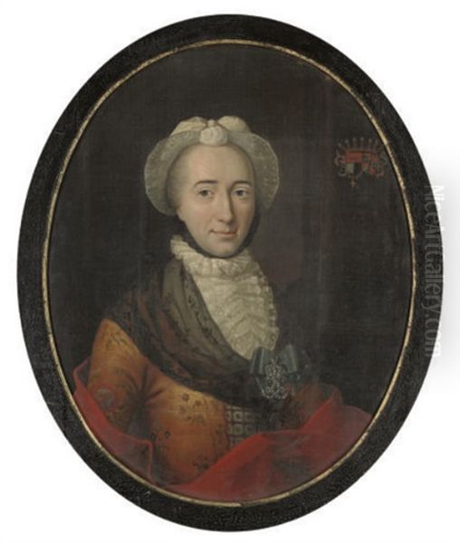 Portrait Of Dorothea Ollegaard Rosenkrantz Oil Painting by Hans Hansen