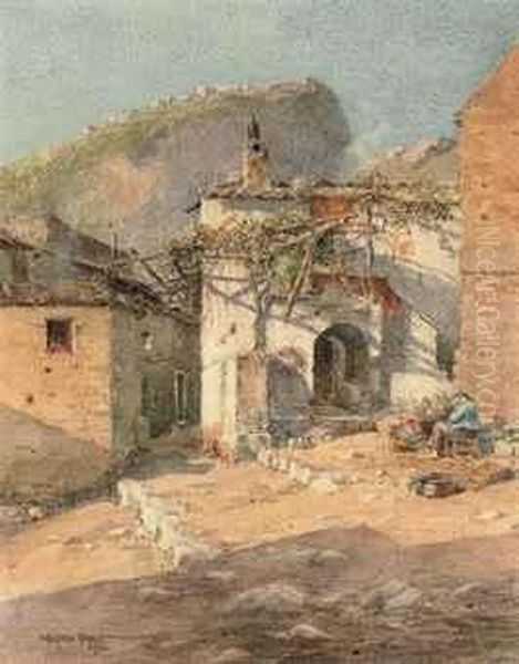 Mola From Taormina, Sicily Oil Painting by Wilfred Williams Ball