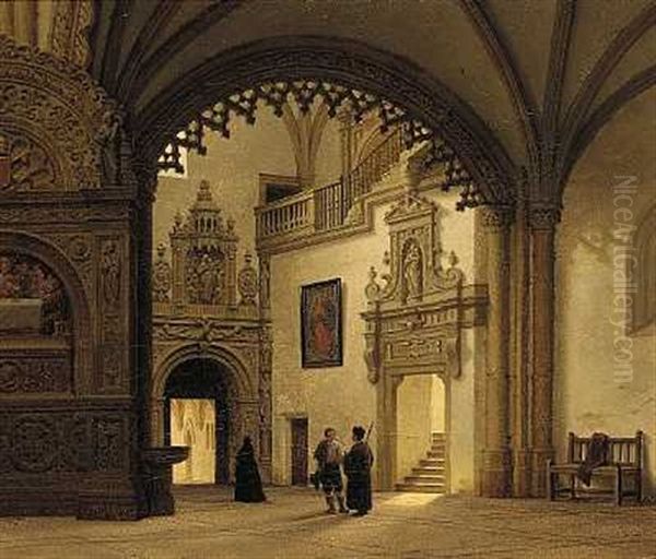 Parti I Domkirken I Sevilla Oil Painting by Heinrich Hansen