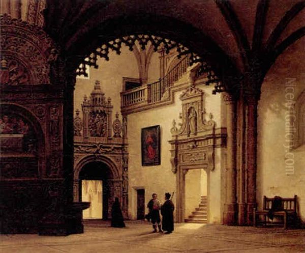 Parti I Domkirken I Sevilla Oil Painting by Heinrich Hansen