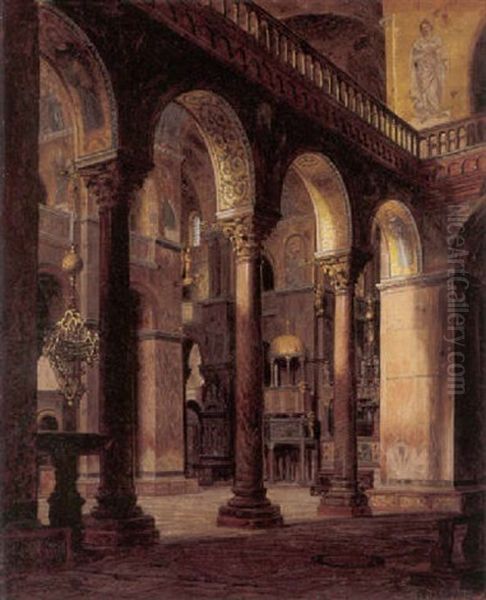 Parti Fra Markuskirken I Venedig Oil Painting by Heinrich Hansen