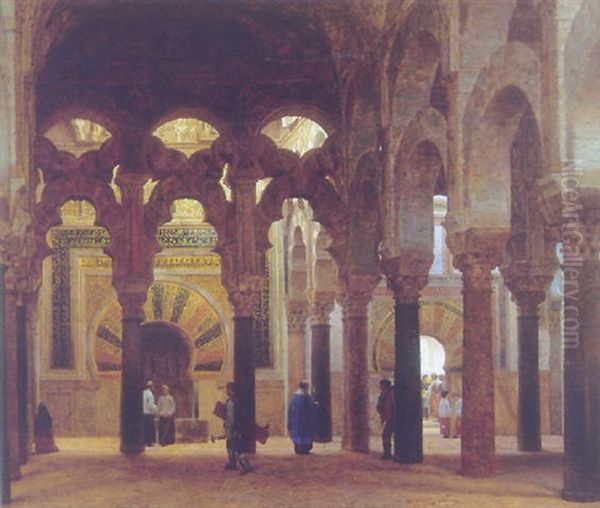 Parti Fra Kathedral Kirken I Cordova Oil Painting by Heinrich Hansen