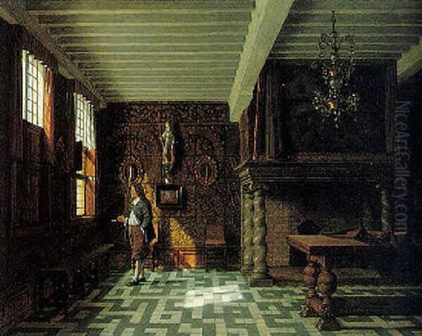 In The Brygger Langhuis, Antwerp Oil Painting by Heinrich Hansen