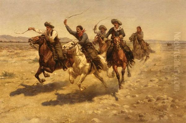 Cowboy Race by Herman Wendelborg Hansen