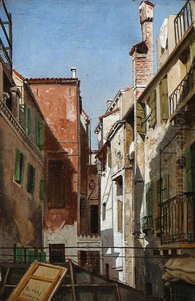 View From Venice Oil Painting by Josef Theodor Hansen