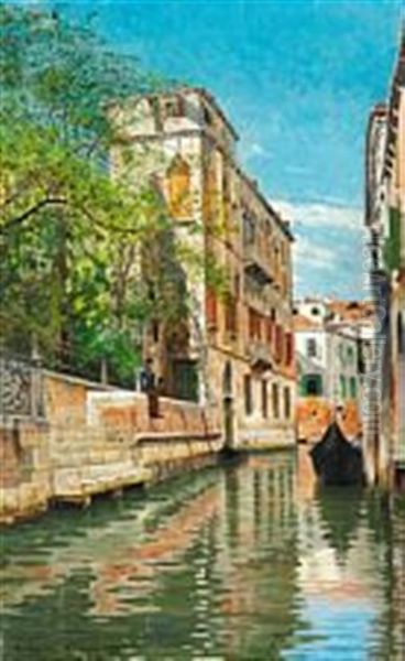 A Venetian Canal by Josef Theodor Hansen