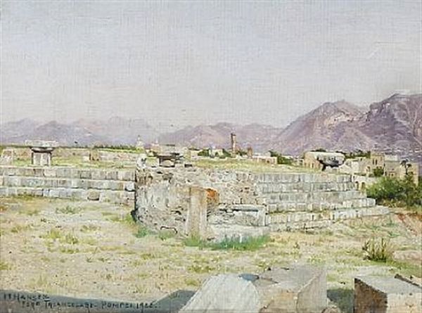 Foro Triangolare, Pompei Oil Painting by Josef Theodor Hansen