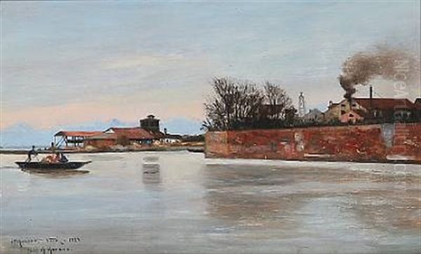 Parti Af Murano Oil Painting by Josef Theodor Hansen