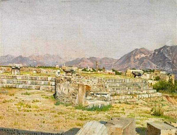 Foro Triangolare, Pompei Oil Painting by Josef Theodor Hansen