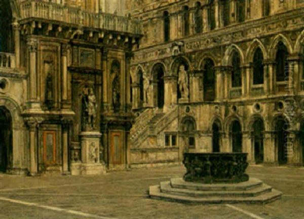 Palazzo Ducale, Venezia Oil Painting by Josef Theodor Hansen