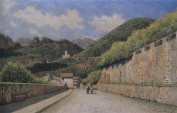 Utsikt Over Monreale, Sicilien Oil Painting by Josef Theodor Hansen