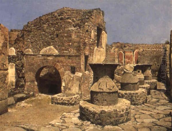 Fra Pompei Oil Painting by Josef Theodor Hansen