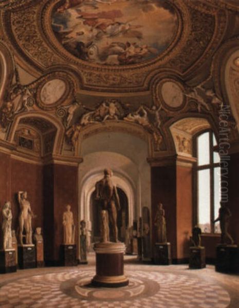 Rotonde De Mars, Palais De Louvre Oil Painting by Josef Theodor Hansen