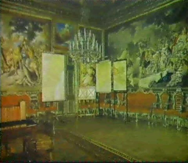 Le Salon De Conseil, Stockholm Oil Painting by Josef Theodor Hansen