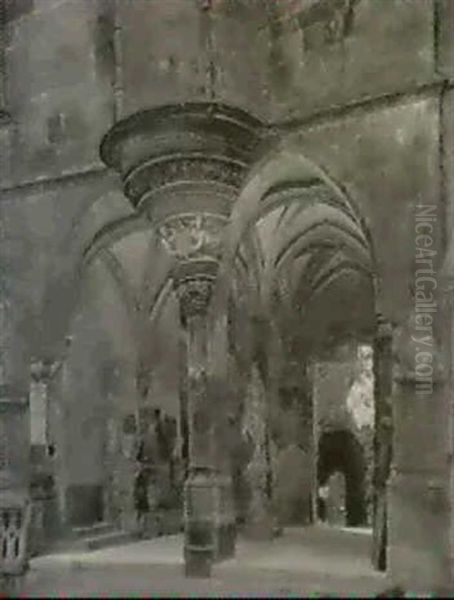 Interior Fra Cluny I Paris Oil Painting by Josef Theodor Hansen