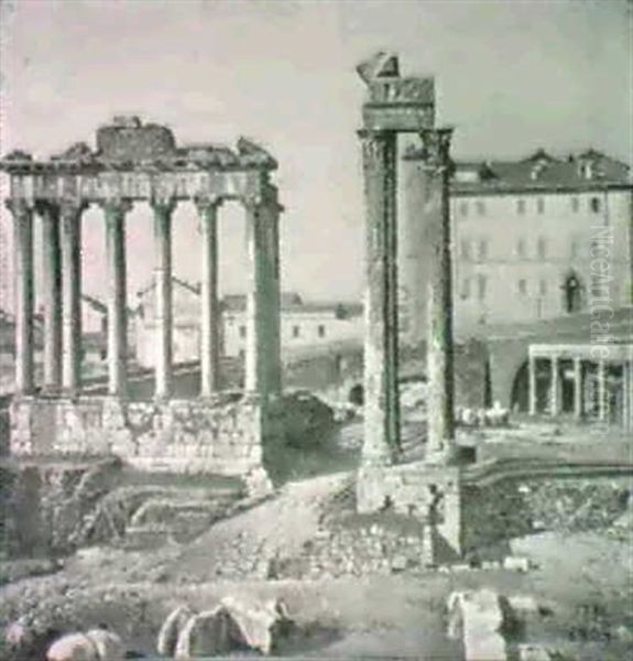 Forum Romanum Oil Painting by Josef Theodor Hansen