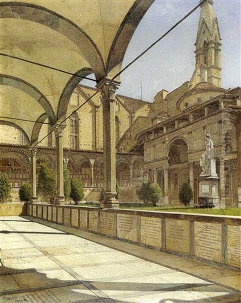 La Cappella Dei Pazzi, Florence Oil Painting by Josef Theodor Hansen