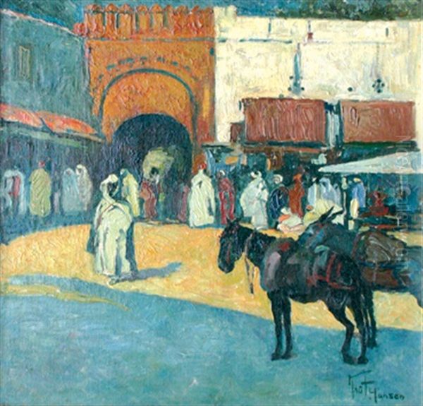 Marche De La Grande Porte Oil Painting by Knut Hansen