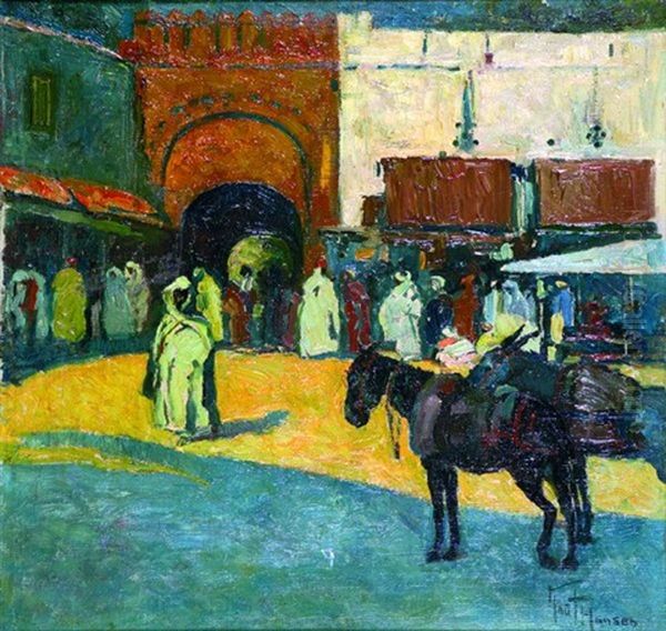 Marche De La Grande Porte Oil Painting by Knut Hansen