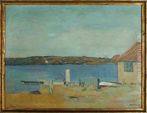 Coastal Scenery From Thuro With A View At Troense Oil Painting by Niels Hansen