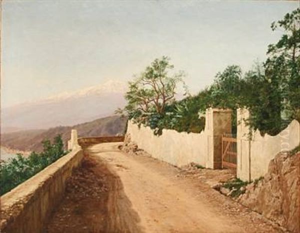 View In Taormina, Sicily by Niels Christian Hansen