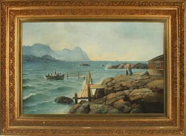 Scenery, Norway Oil Painting by Sigvard Marius Hansen