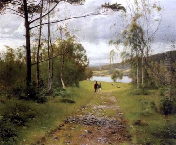 The Woodland Path Oil Painting by Sigvard Marius Hansen