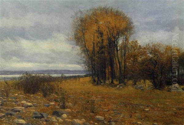 Herbstlandschaft Oil Painting by Sigvard Marius Hansen