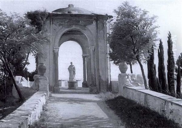 Ruins At Ravello, Italy Oil Painting by Sigvard Marius Hansen