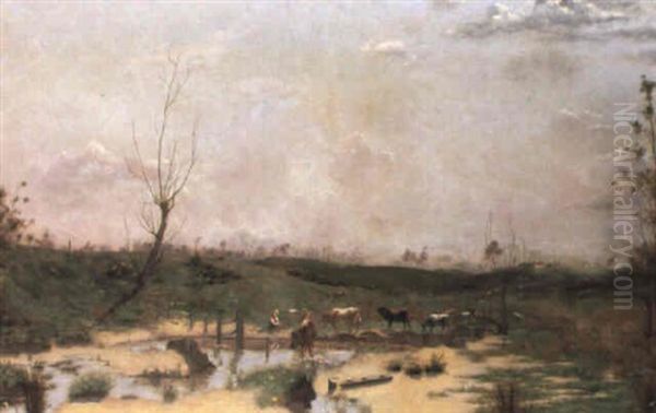 Surrey Hills, Melbourne, Victoria Oil Painting by Theodore Brooke Hansen