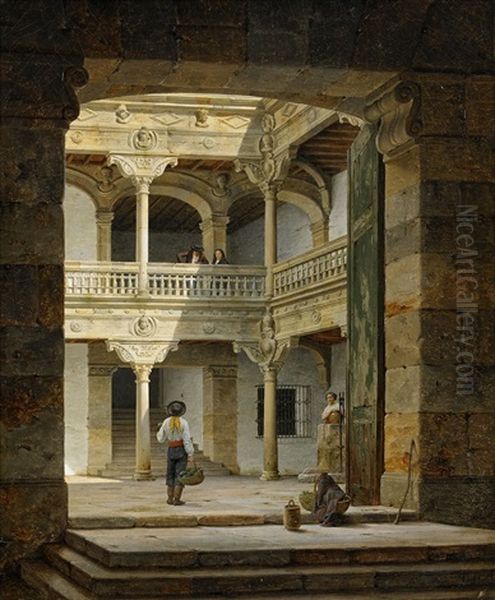 Marquis Del Arcos Gaard I Segovia Oil Painting by Heinrich Hanson