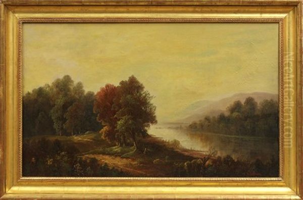 Hudson River Valley Scene Oil Painting by Peter Hanson