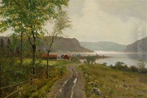 Fra Askerlandet Oil Painting by Nils Severin Lynge Hansteen