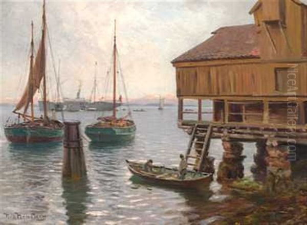 Fra Molde Oil Painting by Nils Severin Lynge Hansteen