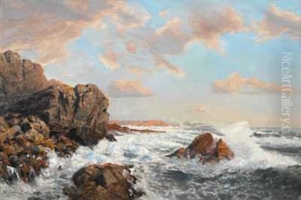 Fra Havet Oil Painting by Nils Severin Lynge Hansteen